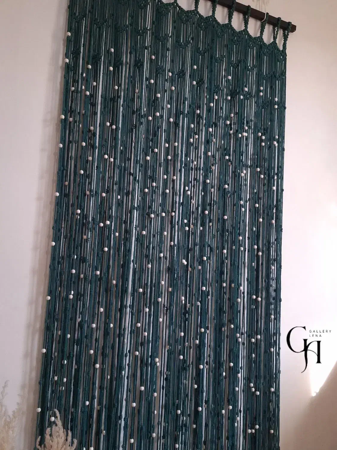 پرده مکرومه اقتصادی|پرده، رانر، رومیزی|چهاردانگه (تهران), |دیوار