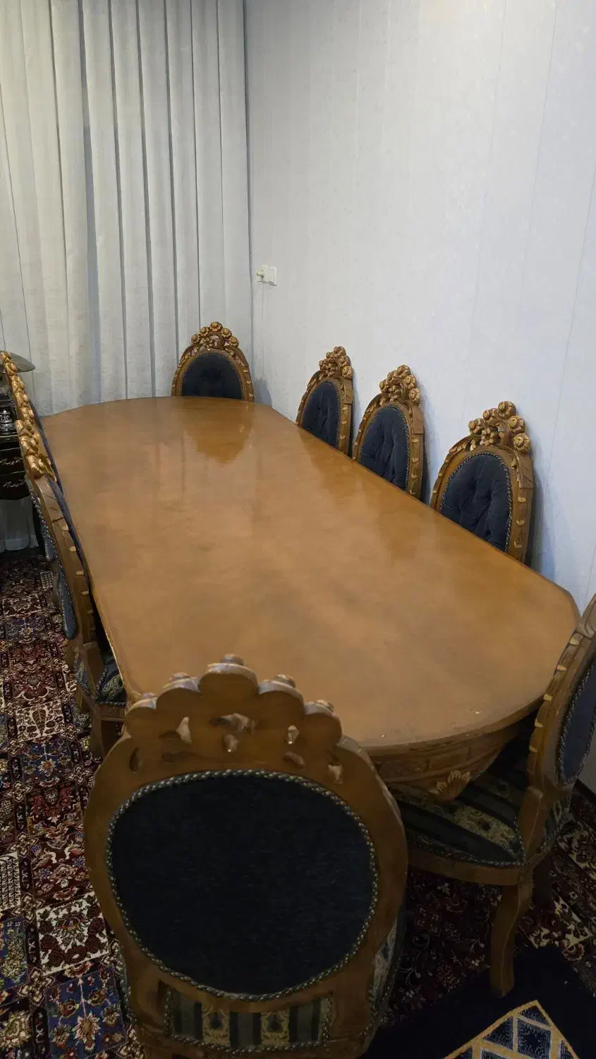 میز ناهارخوری ۱۰ نفره سلطنتی|میز و صندلی غذاخوری|اصفهان, سرتاوه|دیوار