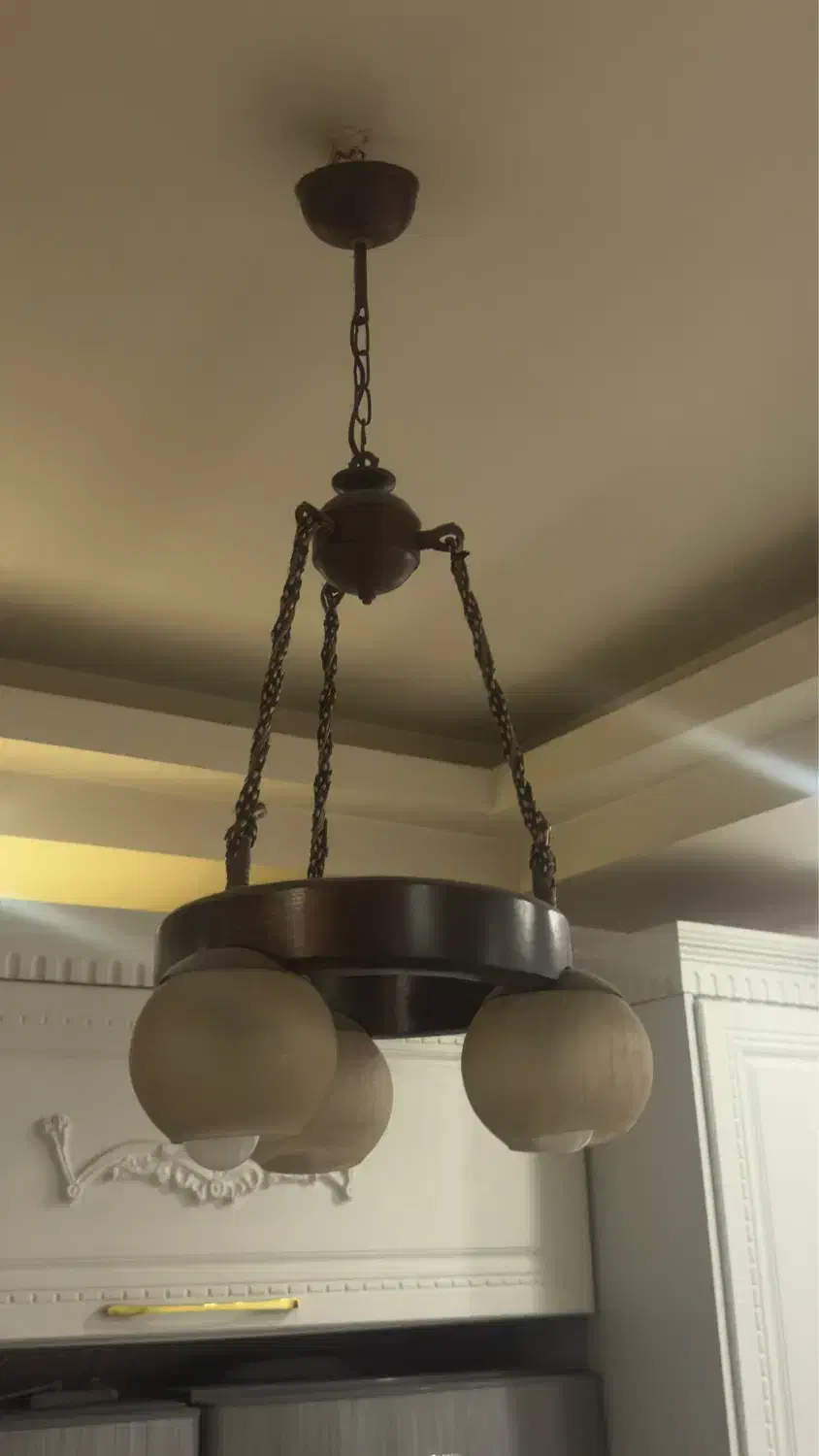 لوستر تمام چوب کلاسیک|لوستر و چراغ آویز|فردیس, فردیس|دیوار