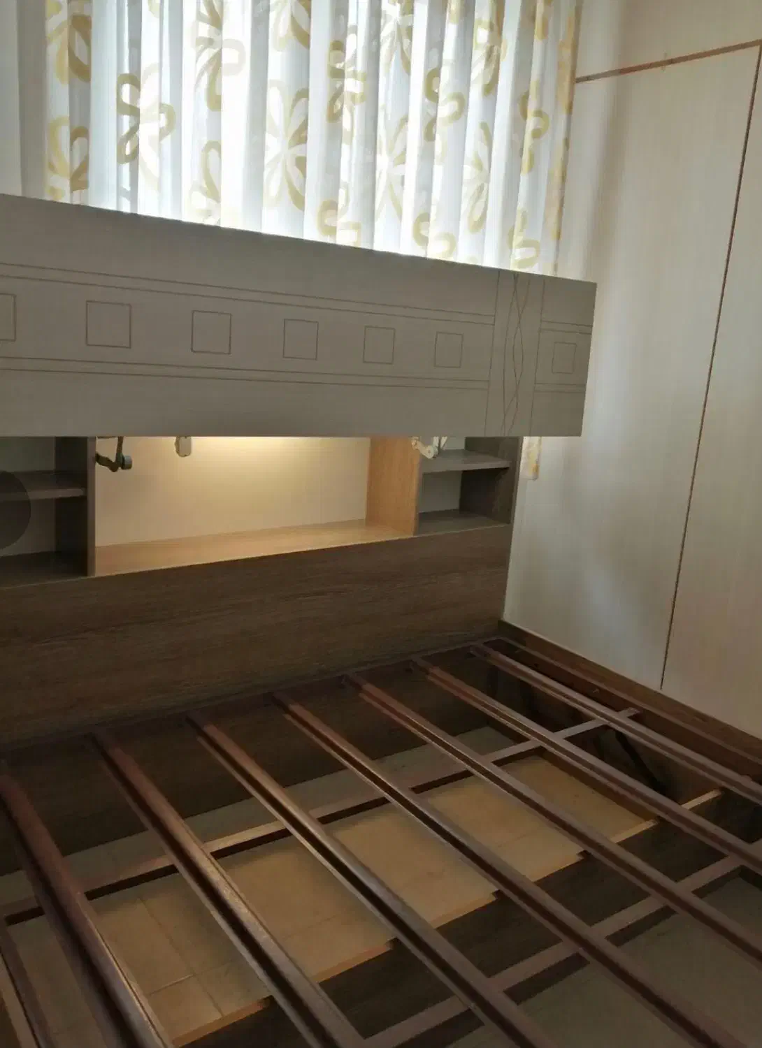 تختخواب دو نفره جنس بدنه ام دی اف|تخت و سرویس خواب|تنکابن, |دیوار