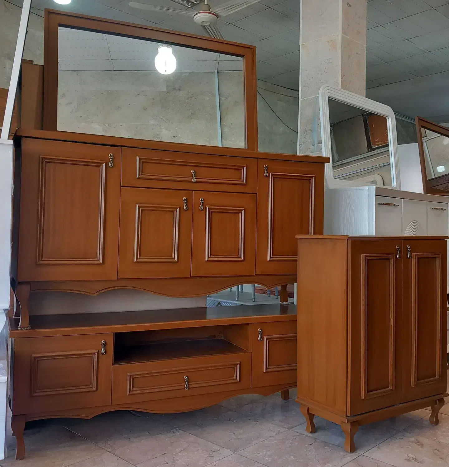 آینه کنسول میزتلویزیون ست کامل|بوفه، ویترین، کنسول|کرج, پیشاهنگی|دیوار