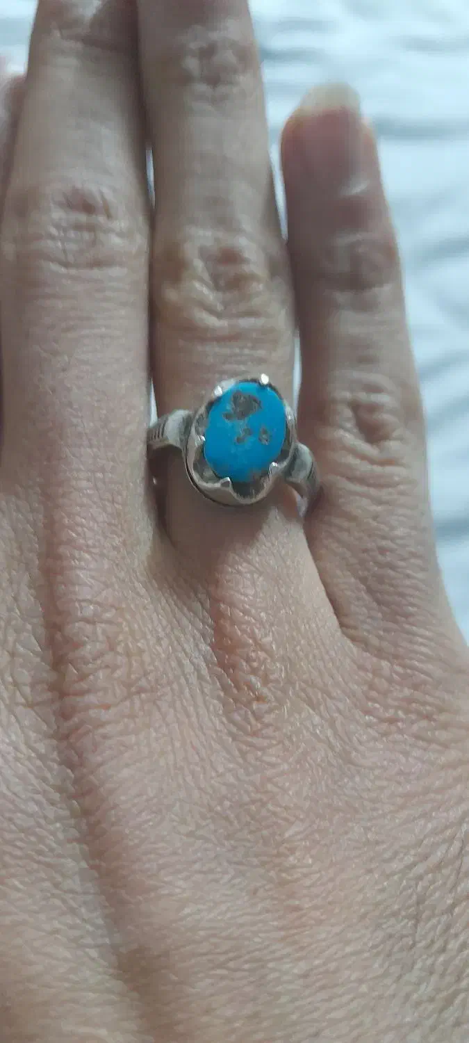 فیروزه نیشابوری رکاب نقره دست ساز|جواهرات|یزد, |دیوار