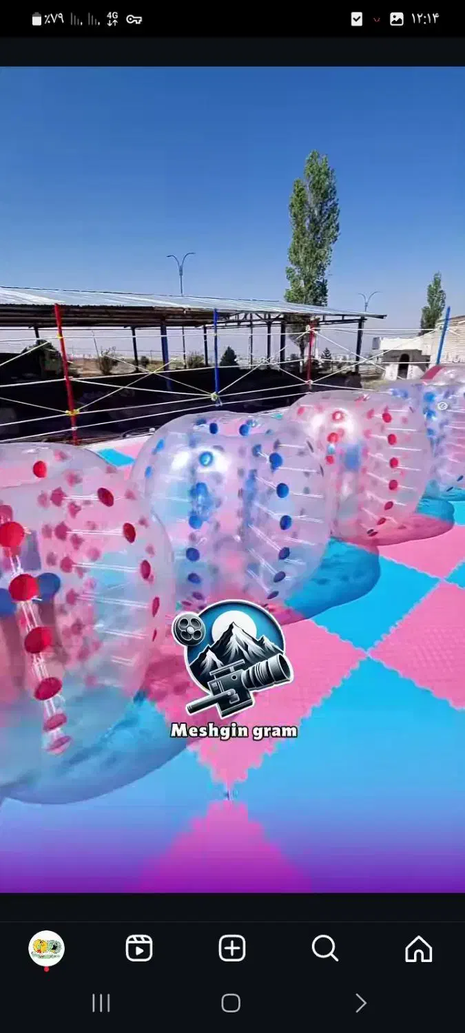 توپ حبابی همراه ۸۰ متر تاتامی و پمپ باد|ورزش‌های توپی|مشگین شهر, |دیوار