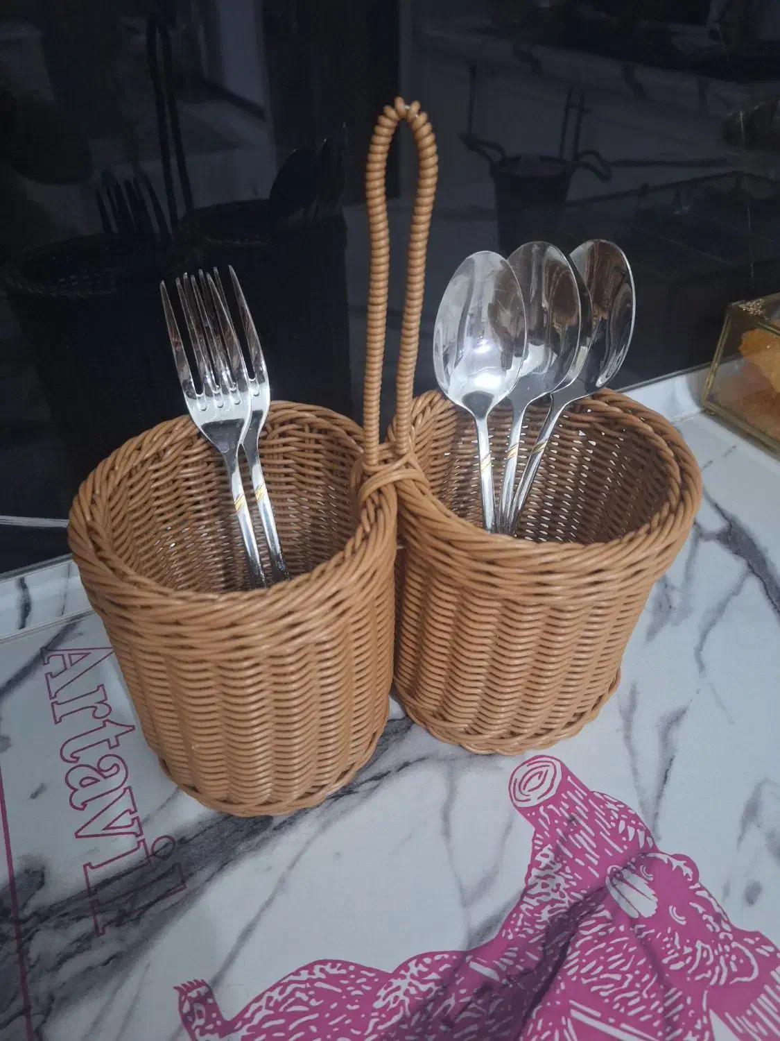 جا قاشق حصیری|آب‌چکان و نظم‌دهنده ظروف|مشهد, امیریه|دیوار