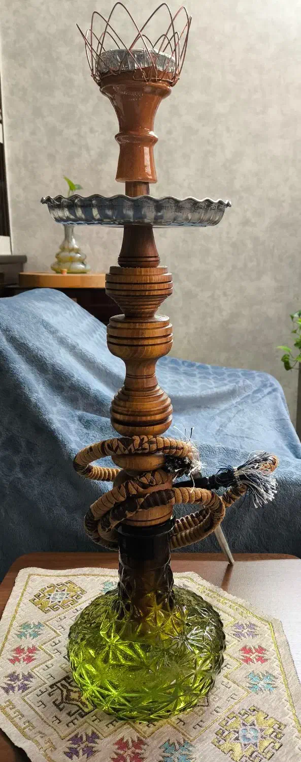 قلیون تنه چوب گردو تعم پرتقال نعنا|کلکسیون و سرگرمی|برخوار, |دیوار