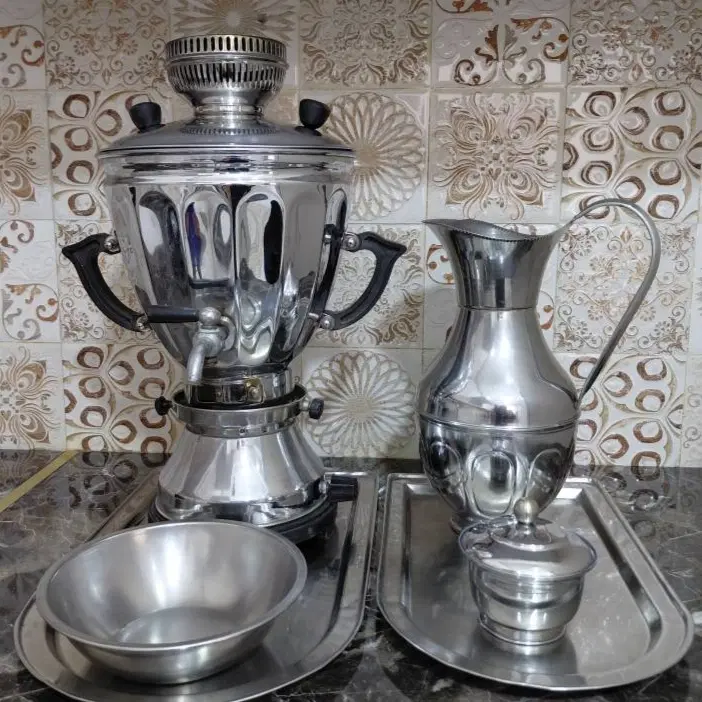سماور دوگانه (گازی-نفتی) برند عالی‌نسب - ۵ تکه|سماور، چای‌ساز، قهوه‌ساز|تهران, سیزده آبان|دیوار