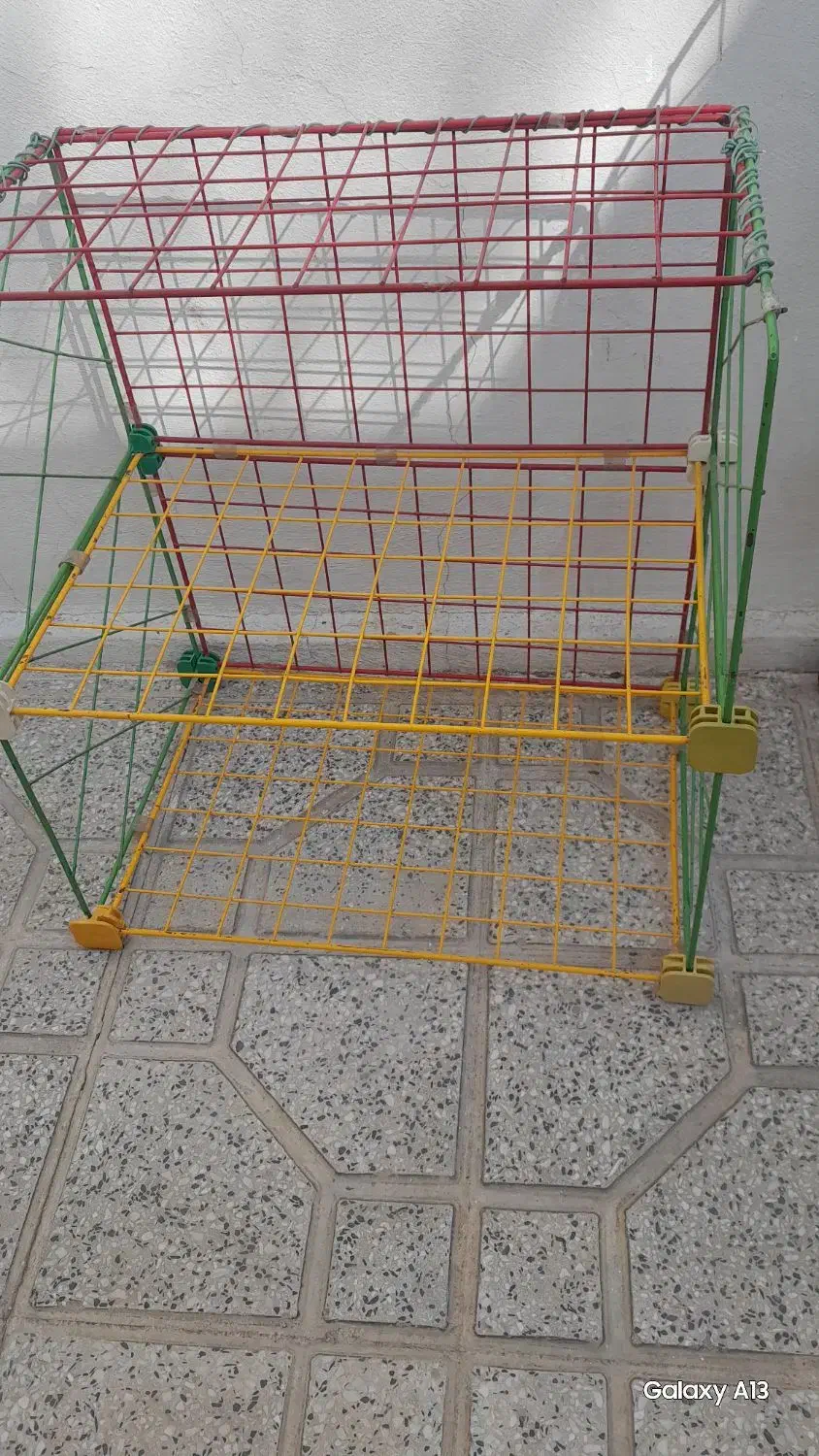 قفسه مشبک فلزی کتاب و وسایل|کتابخانه، شلف، قفسههای دیواری|سنقر, |دیوار