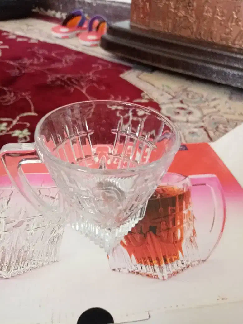 سرویس بلور ۲۱ پارچ کاملا نو|ظروف سرو و پذیرایی|فسا, |دیوار