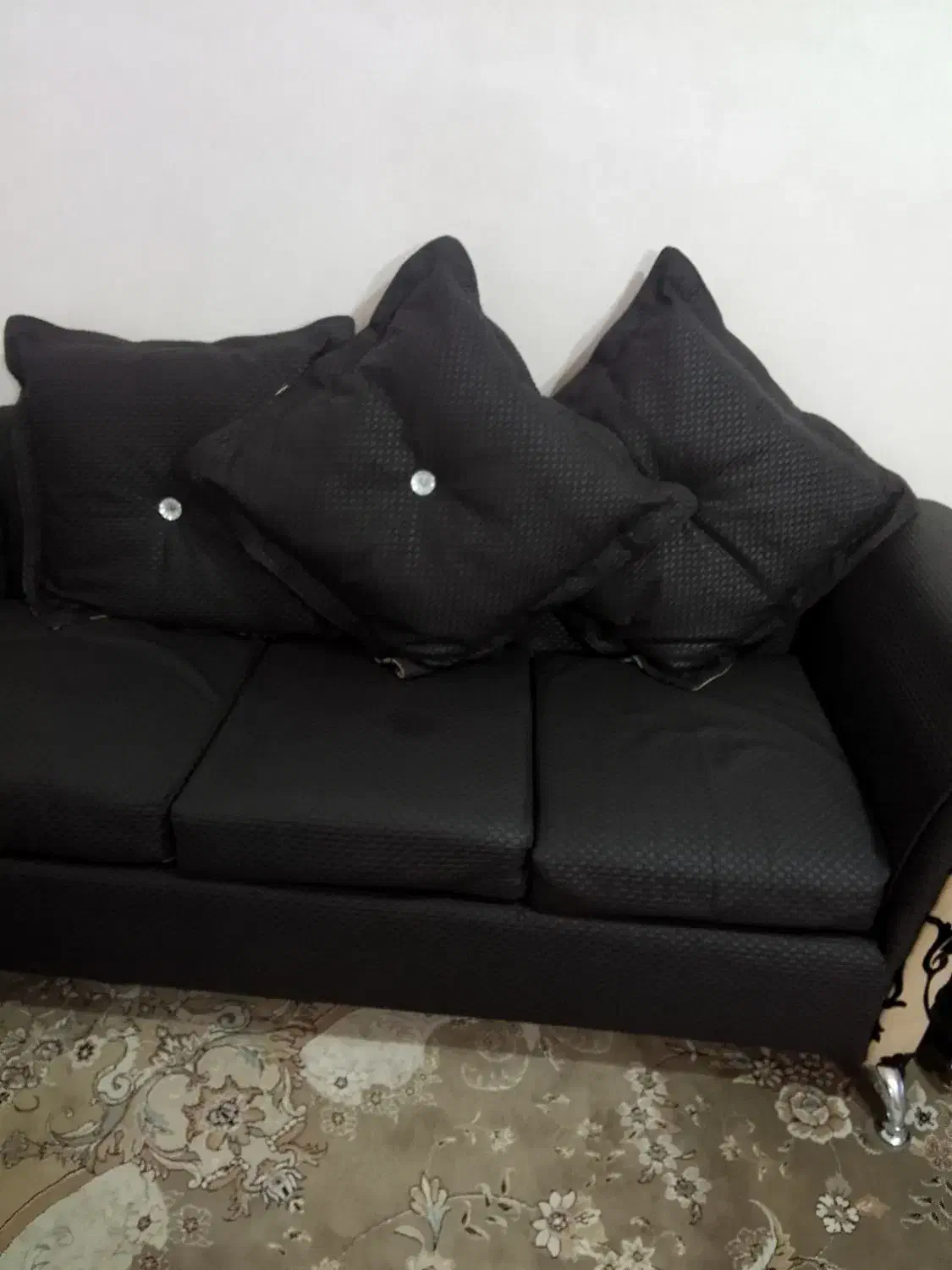 مبل 7نفره چرم سالم|مبلمان خانگی و میز عسلی|اشترینان, |دیوار