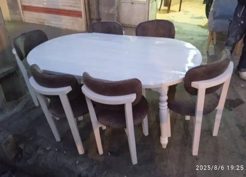 نهارخوری 6نفره کمجا میز بیضی|میز و صندلی غذاخوری|اراک, |دیوار