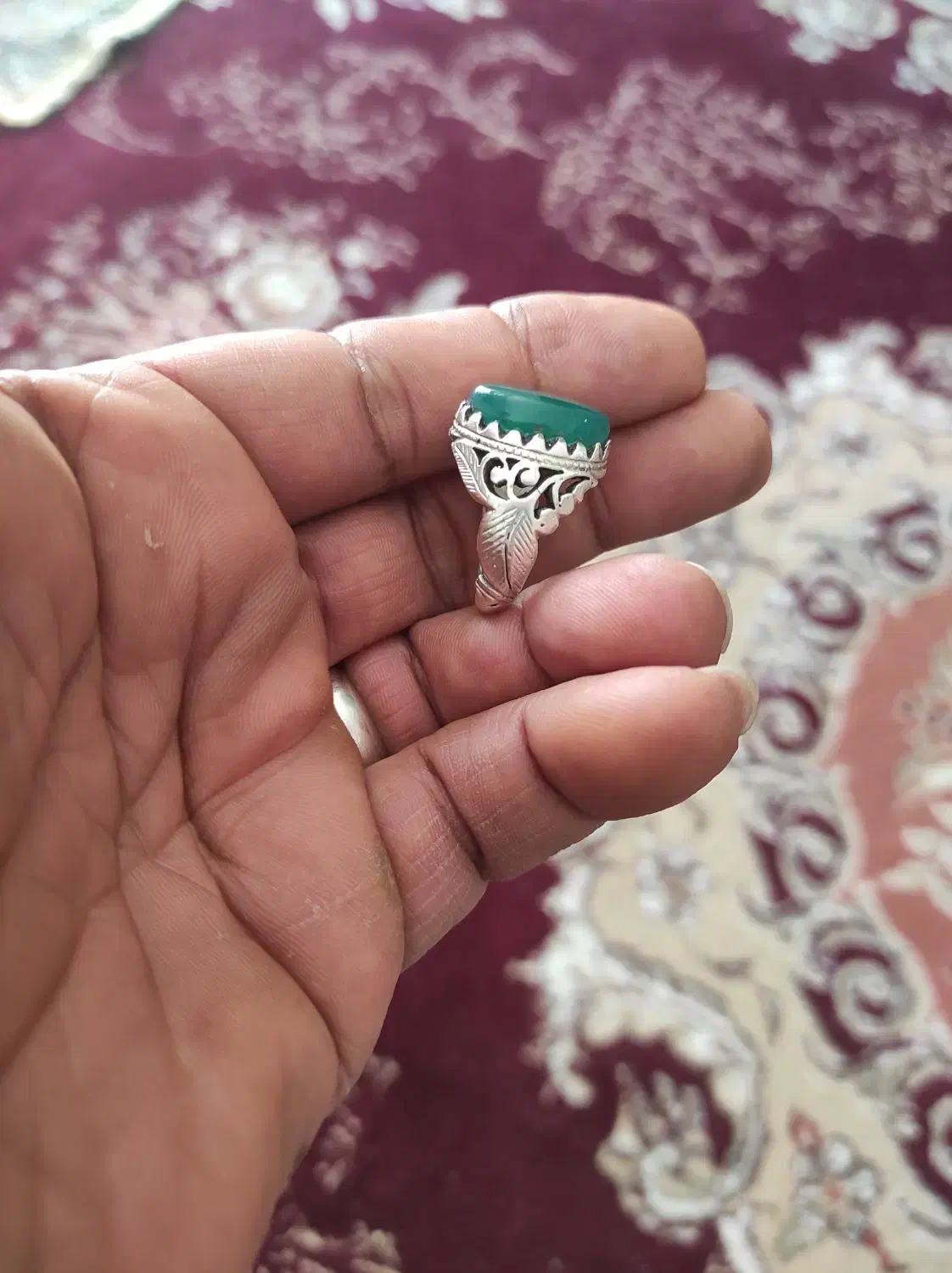 انگشتر نقره|جواهرات|هندیجان, |دیوار