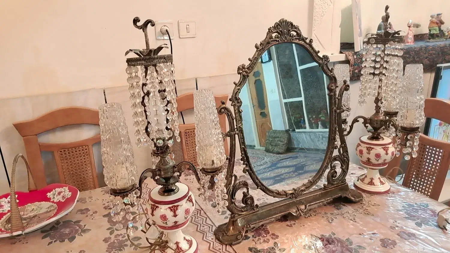آینه و شمعدان عتیقه|کلکسیون اشیاء عتیقه|خرمآباد, |دیوار