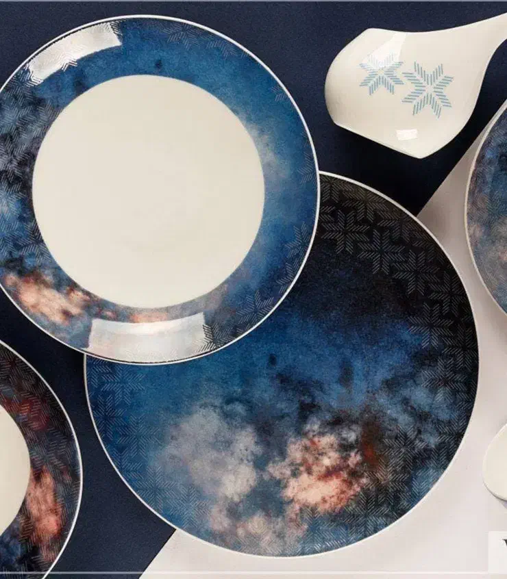 سرویس چینی شش نفره کهکشانی|ظروف سرو و پذیرایی|شیراز, شاهچراغ|دیوار