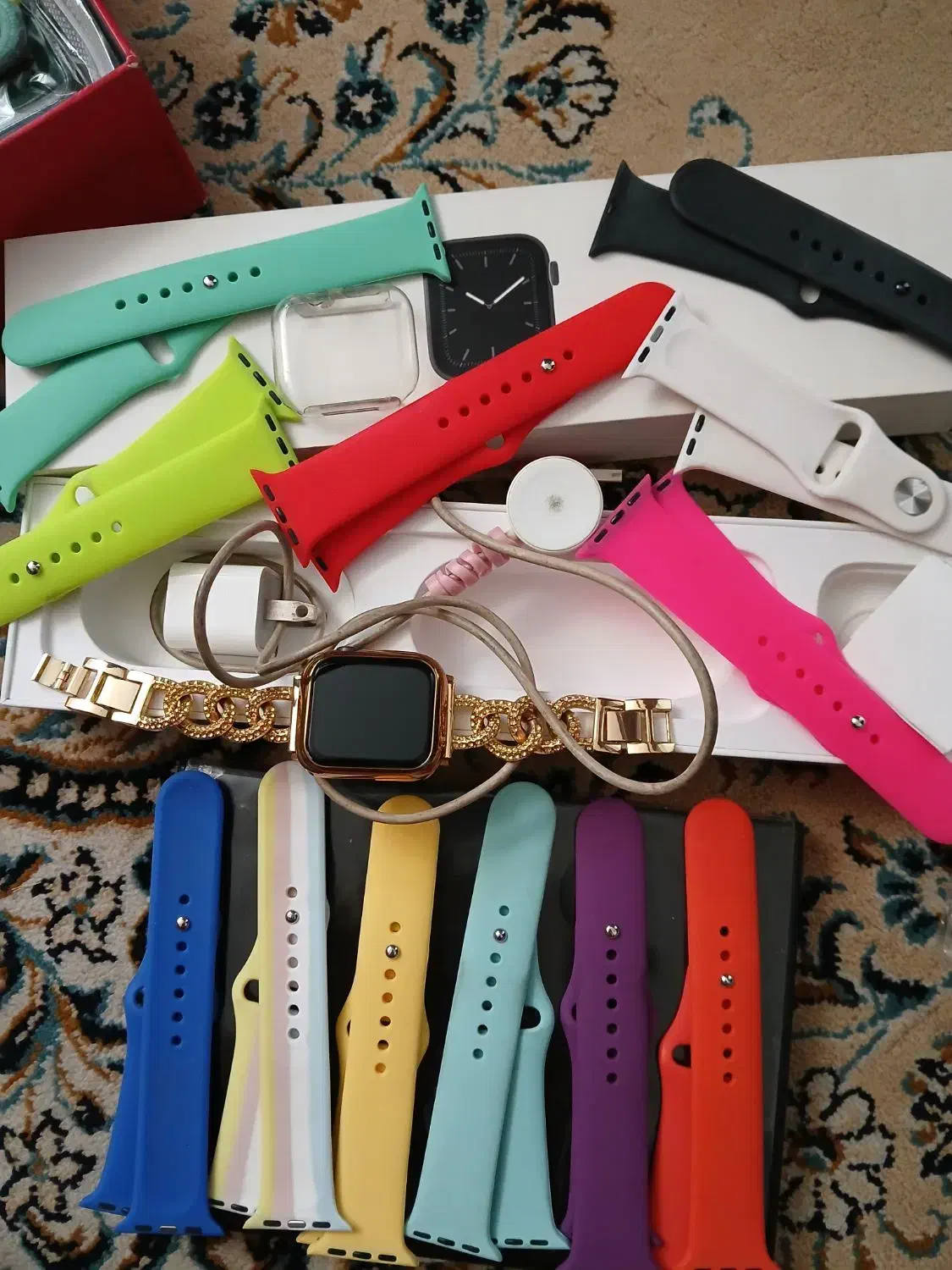 اپل واچ5 + کابل و شارژر + 13بند|لوازم جانبی موبایل و تبلت|اصفهان, قلعه طبره|دیوار