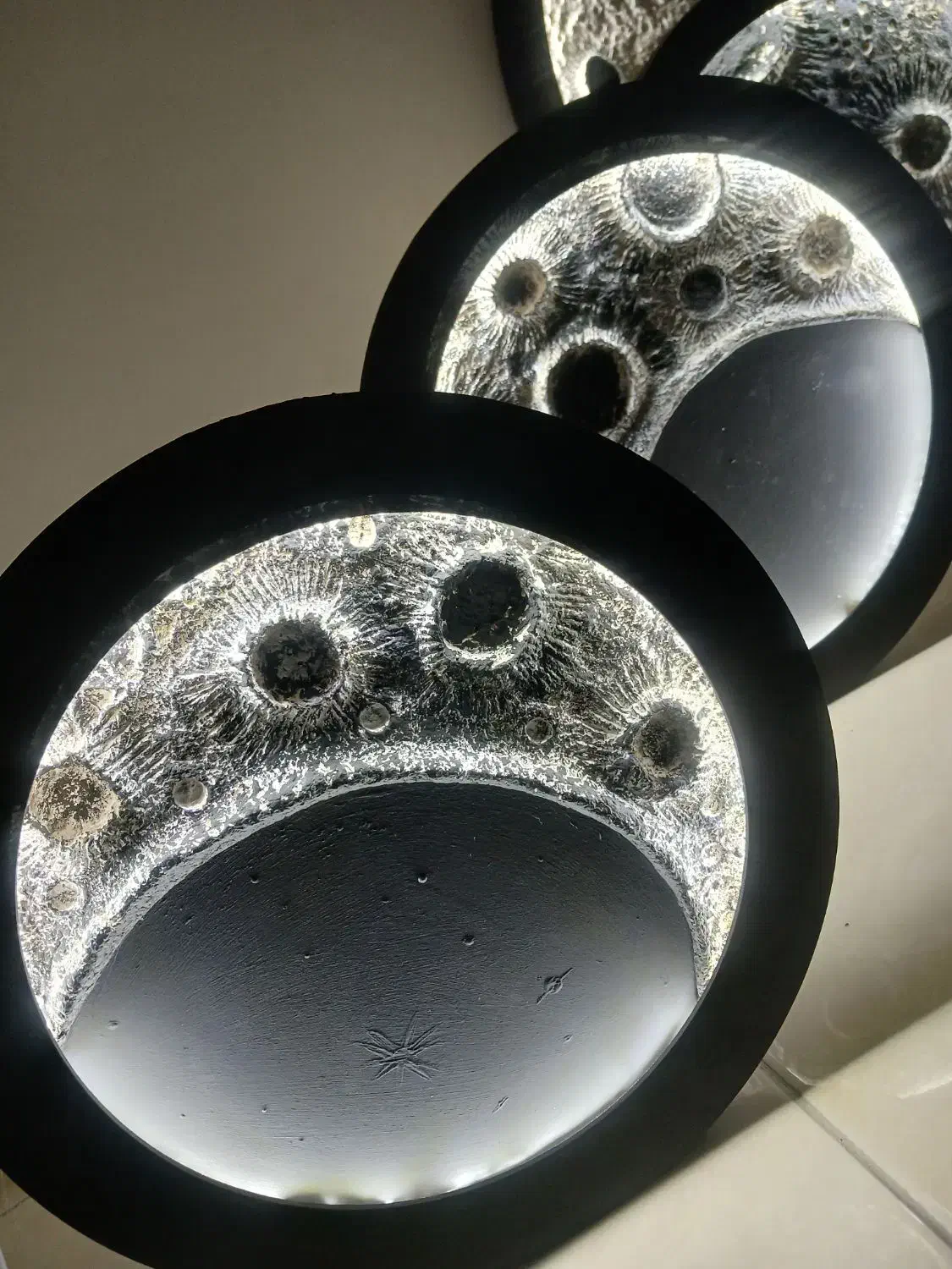 تابلو ماه همراه با نور led|صنایع دستی و سایر لوازم تزئینی|کلاچای, |دیوار