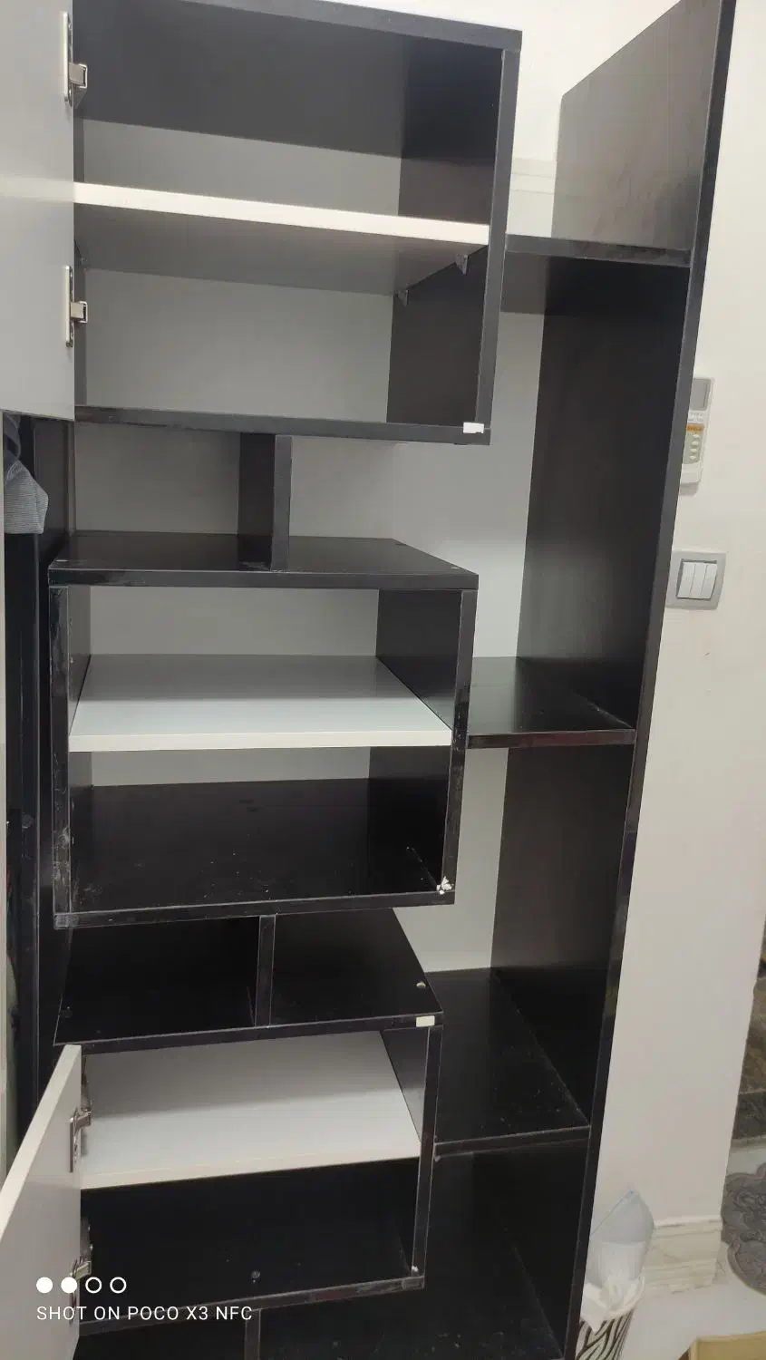 کمد با یک کشو کتابخانه باکس دار|کتابخانه، شلف، قفسه‌های دیواری|کاشان, الغدیر|دیوار