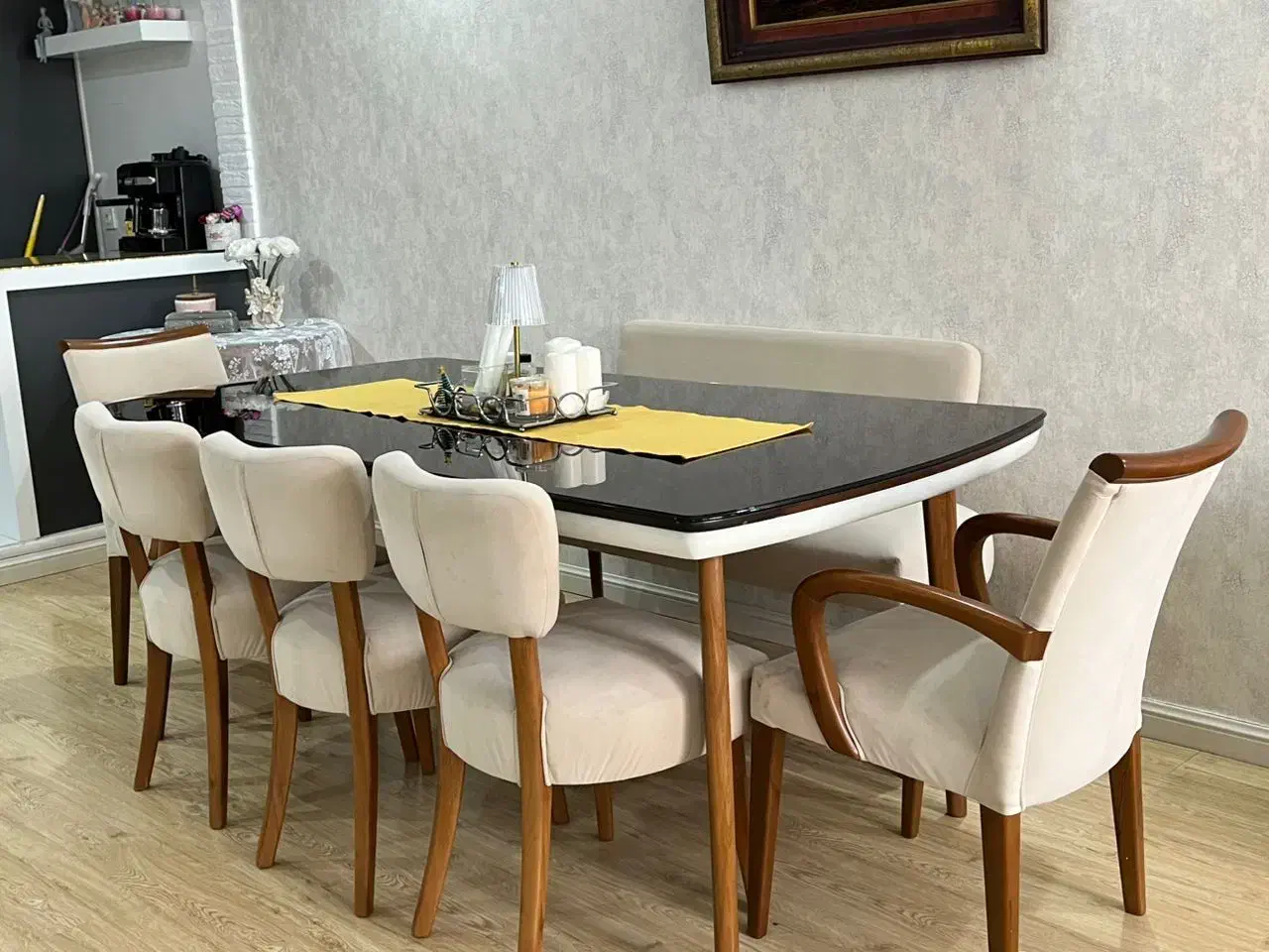ناهارخوری ۸ نفره سالم و زیبا و کاناپه چستر|میز و صندلی غذاخوری|قزوین, |دیوار