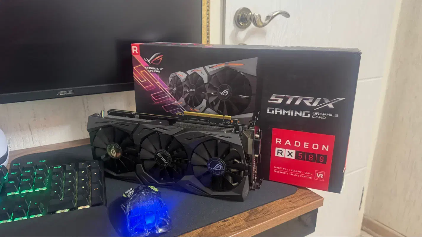 کارت گرافیک rx580 Asus Rog|قطعات و لوازم جانبی رایانه|تهران, شهرک آزمایش|دیوار