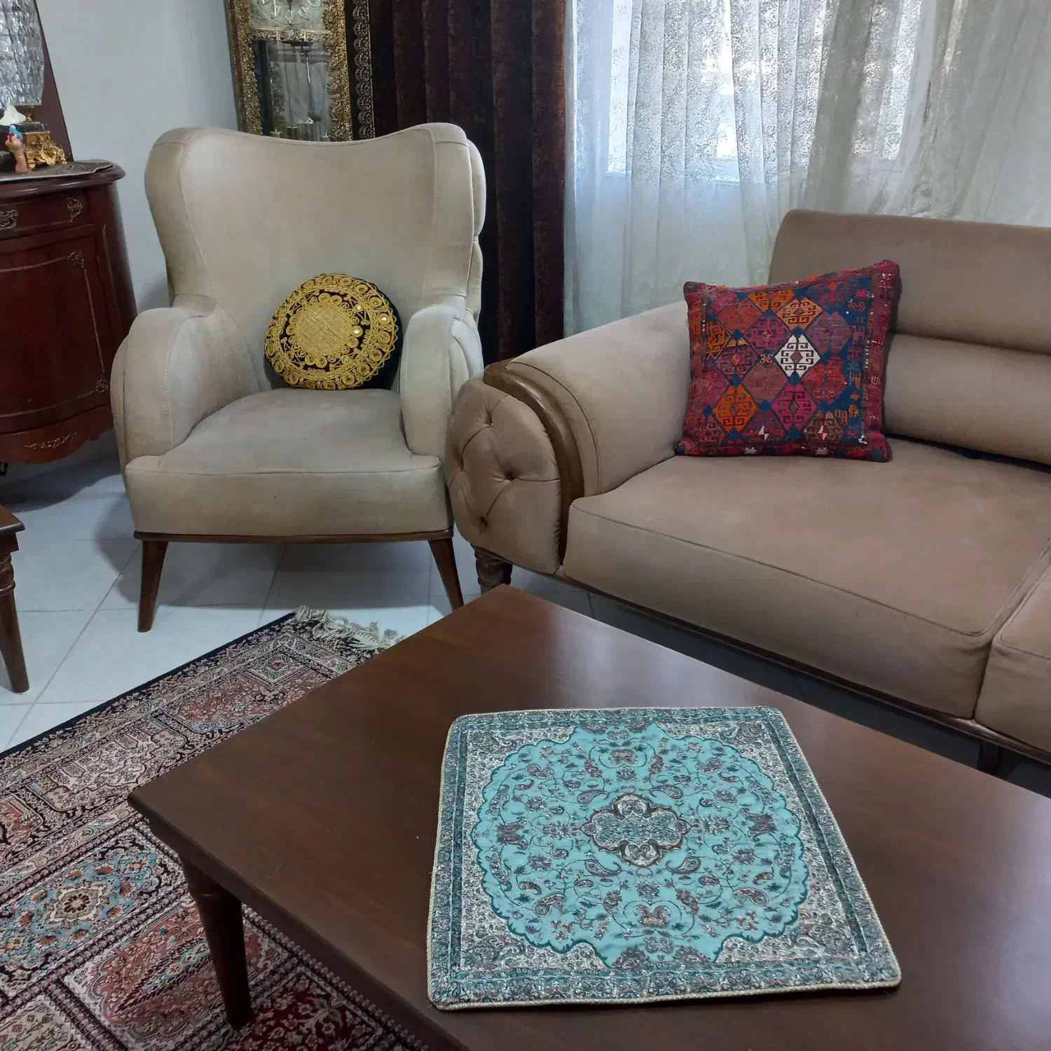 مبل چستر ۸نفره مکانیزه|مبلمان خانگی و میز عسلی|اندیشه, اندیشه فاز ۴|دیوار