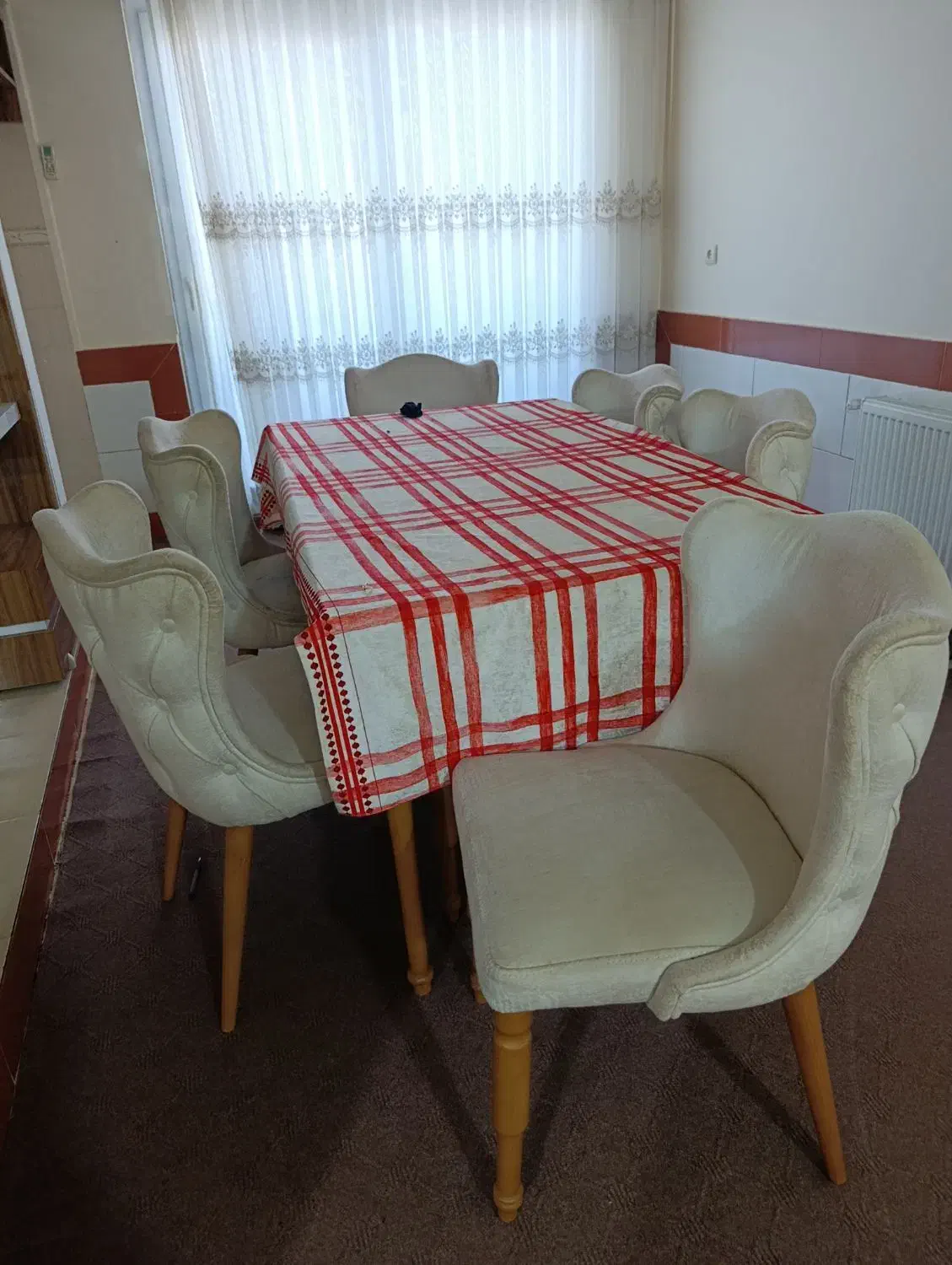 میز ناهارخوری ۶نفره|میز و صندلی غذاخوری|کلاله, |دیوار