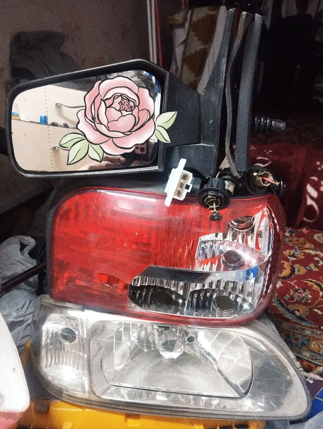 خطر عقب چراغ جلو و اینه کنترل هود ریموت کرکره برقی|قطعات یدکی و لوازم جانبی|گلبهار, شهر جدید گلبهار|دیوار