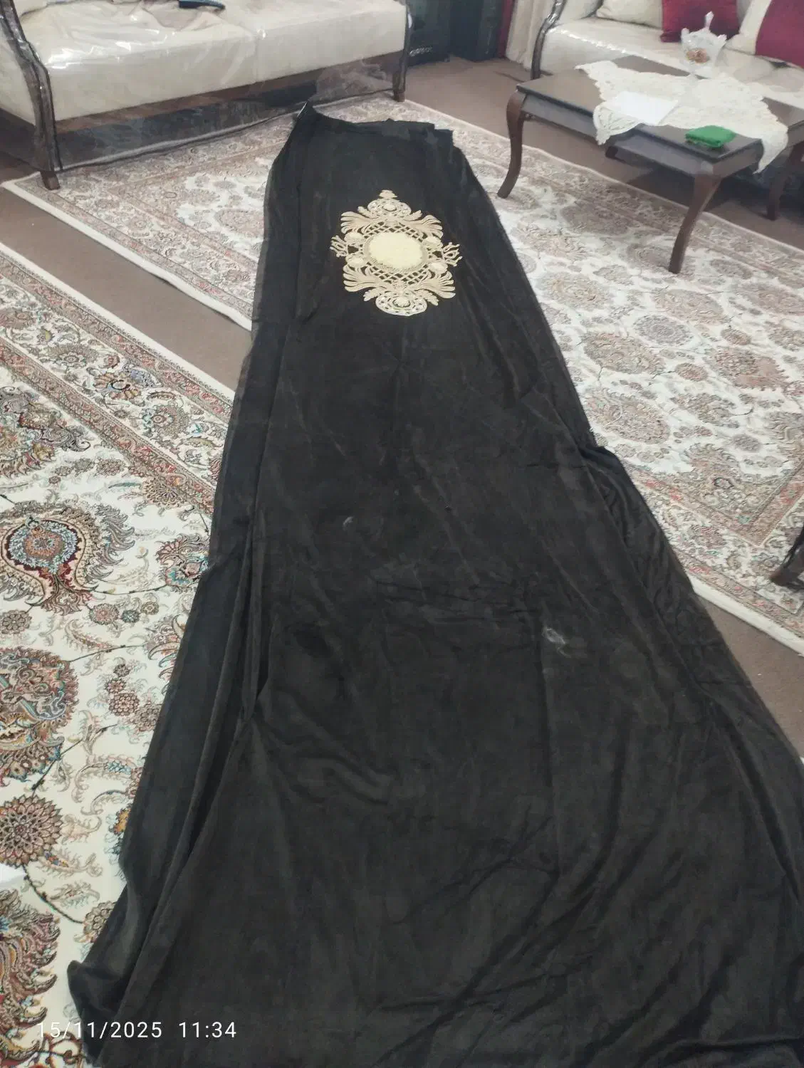 والون پرده یا کتیبه کنار پرده|پرده، رانر، رومیزی|قم, قلعه کامکار|دیوار