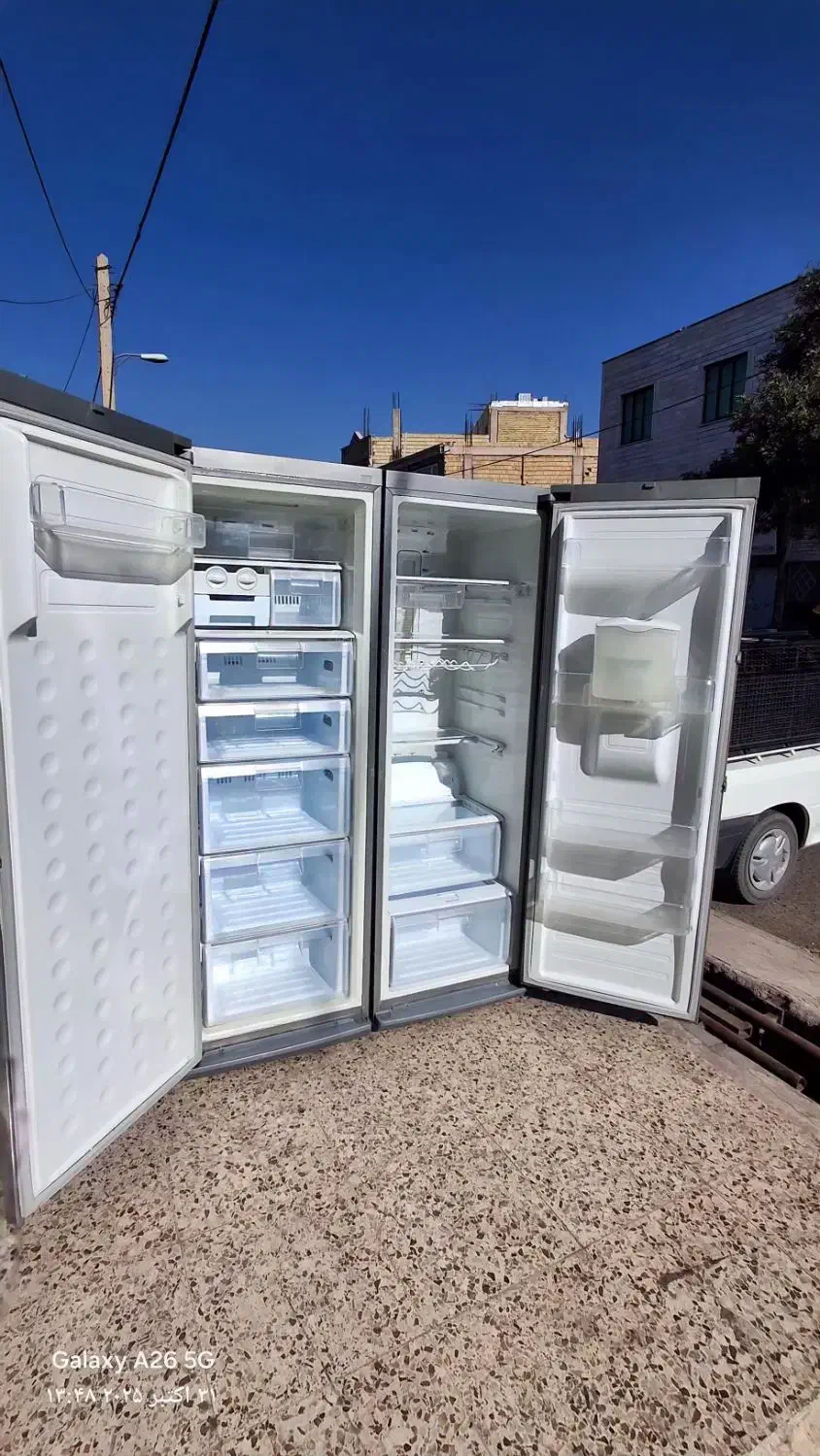 یخچال دوقلو هیوندا نقره ای مشابه نو|یخچال و فریزر|اقبالیه, |دیوار