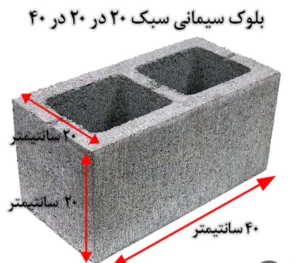 بلوک دیوازی ۲۰در۴۰|مصالح و تجهیزات ساختمان|زابل, |دیوار