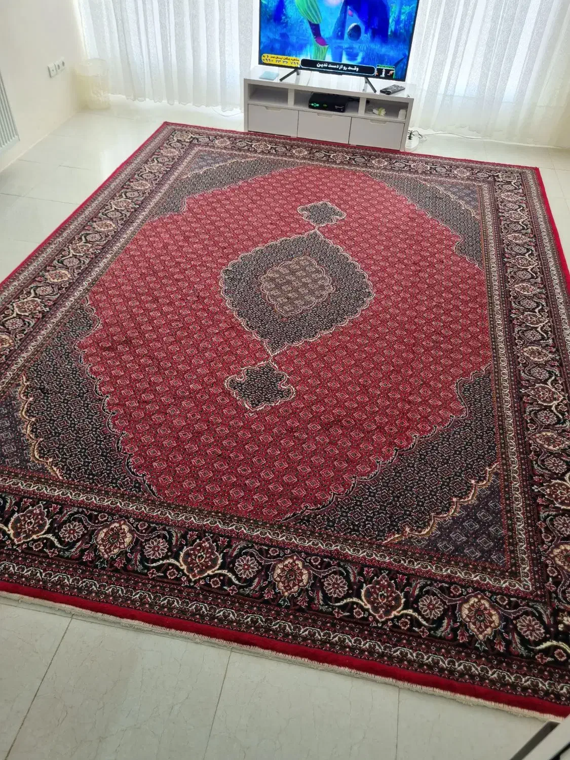 دو تخته فرش نگین مشهد طرح ریزماهی|فرش|کرمانشاه, |دیوار