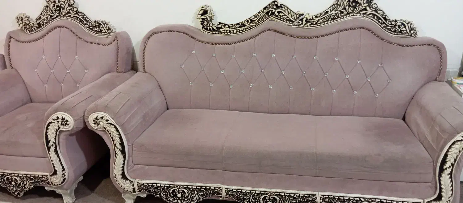 مبل شزلون ۸ نفره|مبلمان خانگی و میز عسلی|شیراز, قلعه نو|دیوار