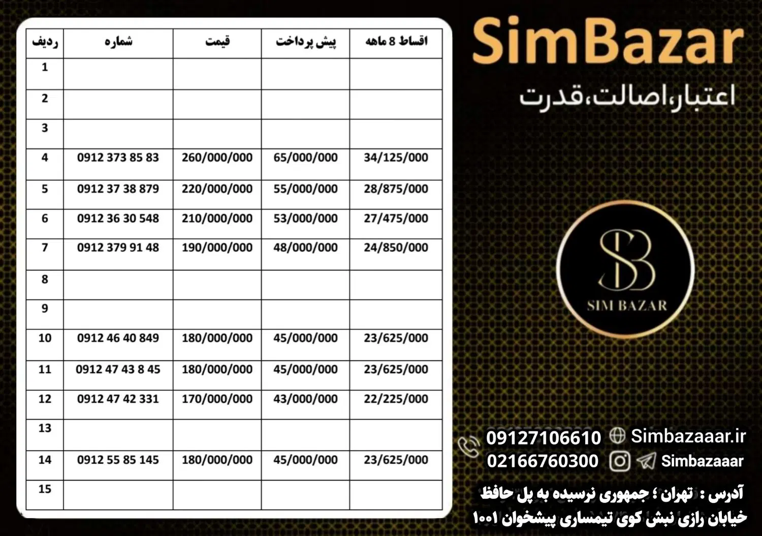 0912-613-4003|سیم‌کارت|شیراز, قدوسی غربی|دیوار