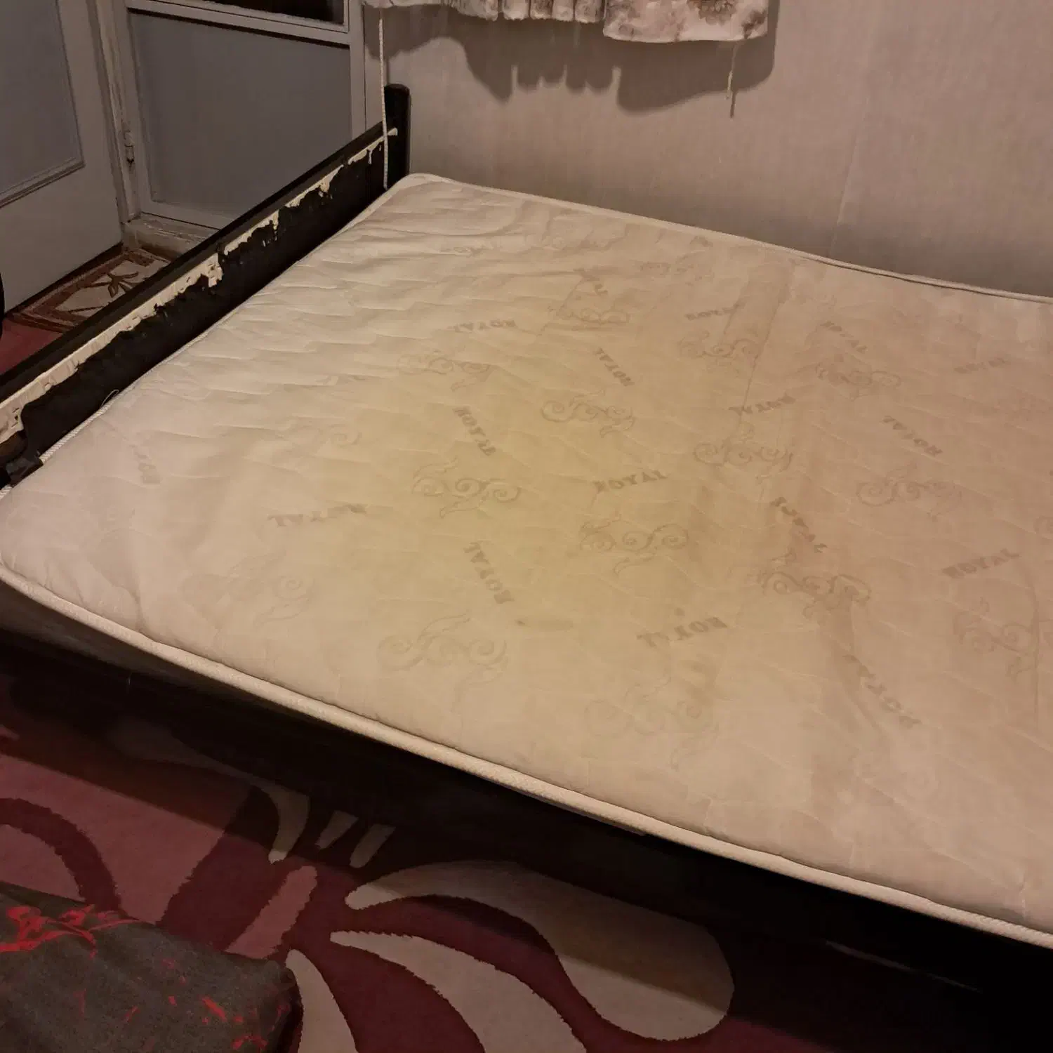 تخت فلزیدونفره باتشک|تخت و سرویس خواب|محمدیه-قزوین, |دیوار