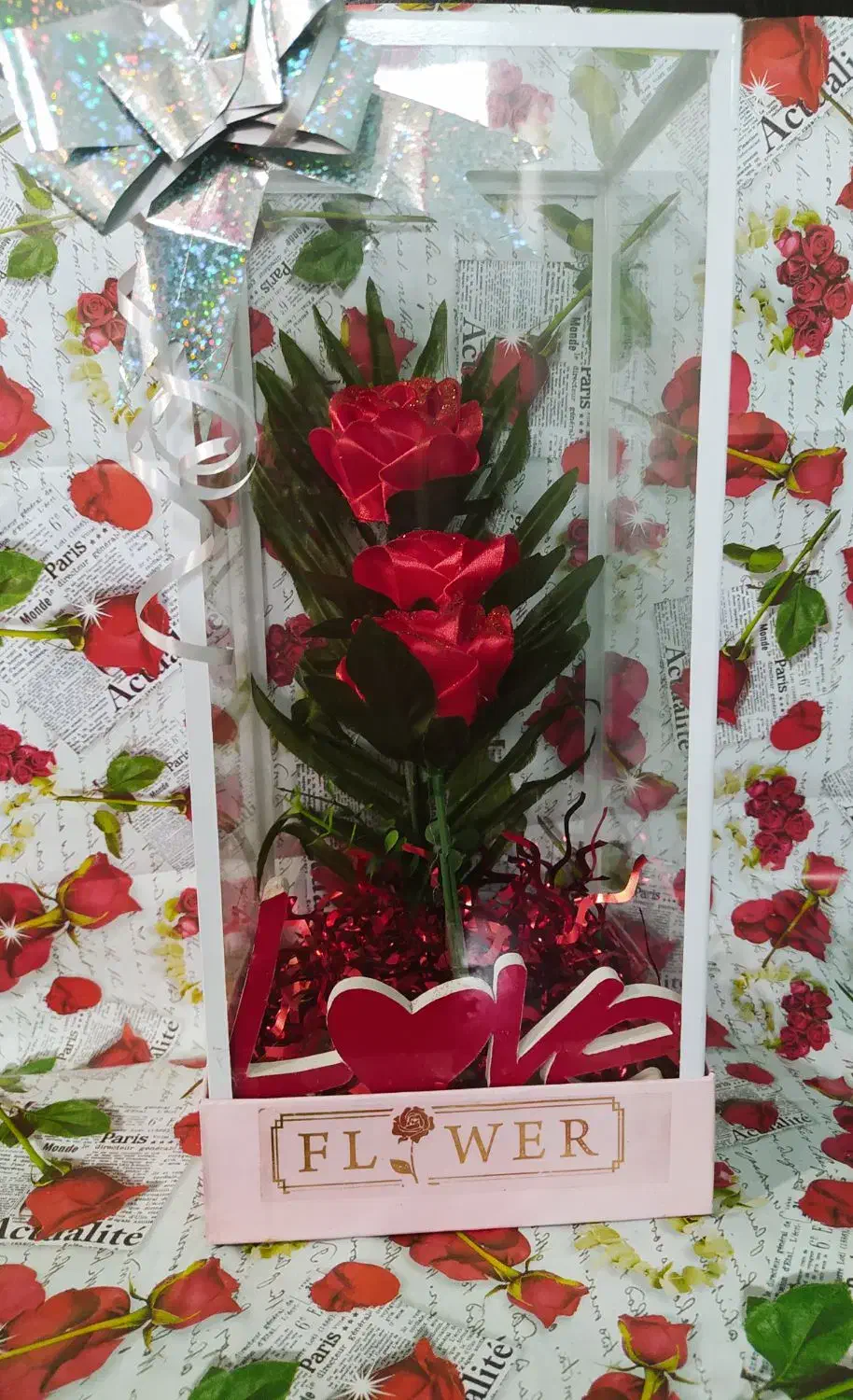 باکس گل ربانی اکلیری|گل مصنوعی|کرمان, |دیوار