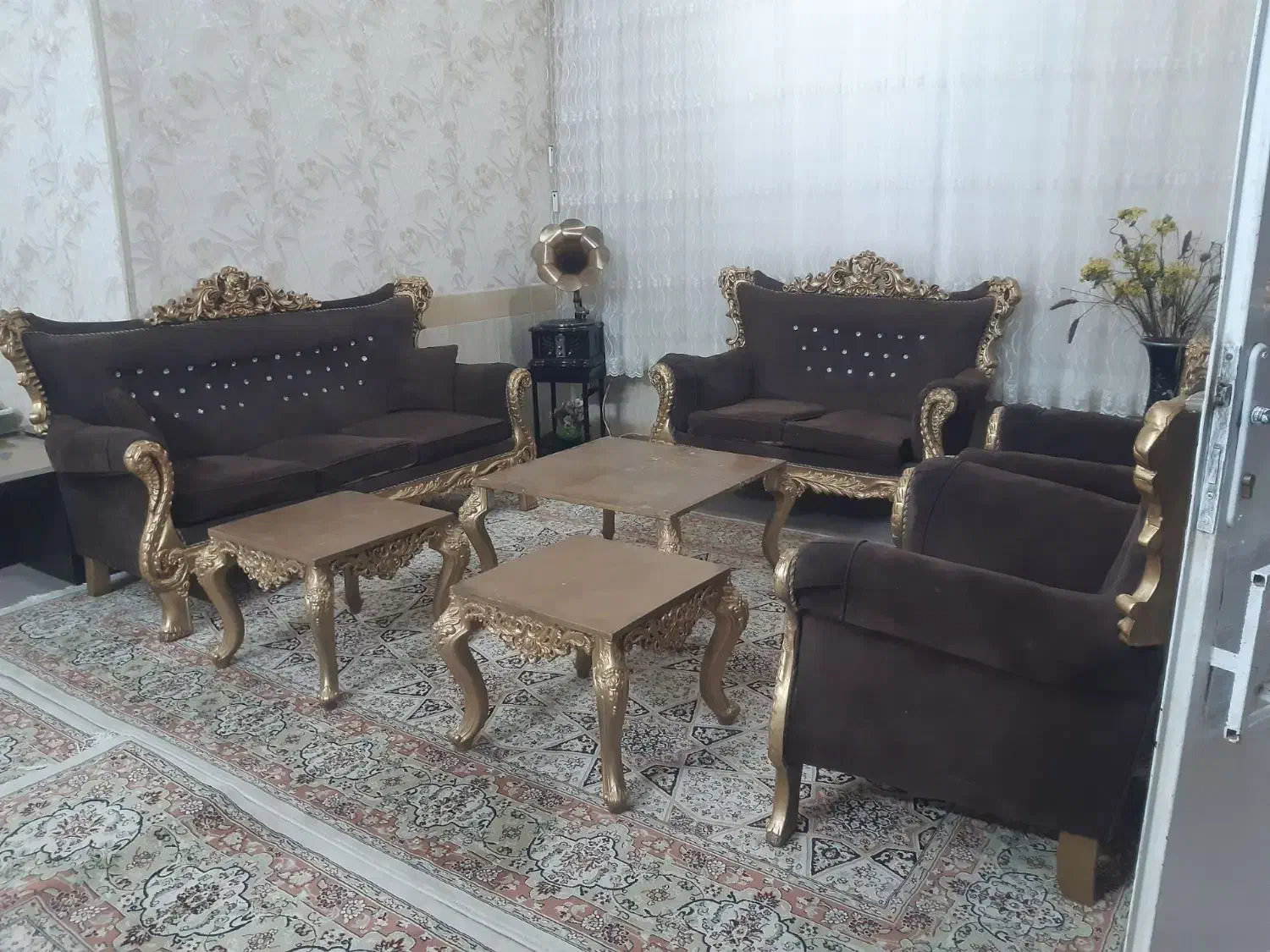 مبل 7نفره کارتهران چوب راش مقاوم وشیک|مبلمان خانگی و میز عسلی|تایباد, |دیوار