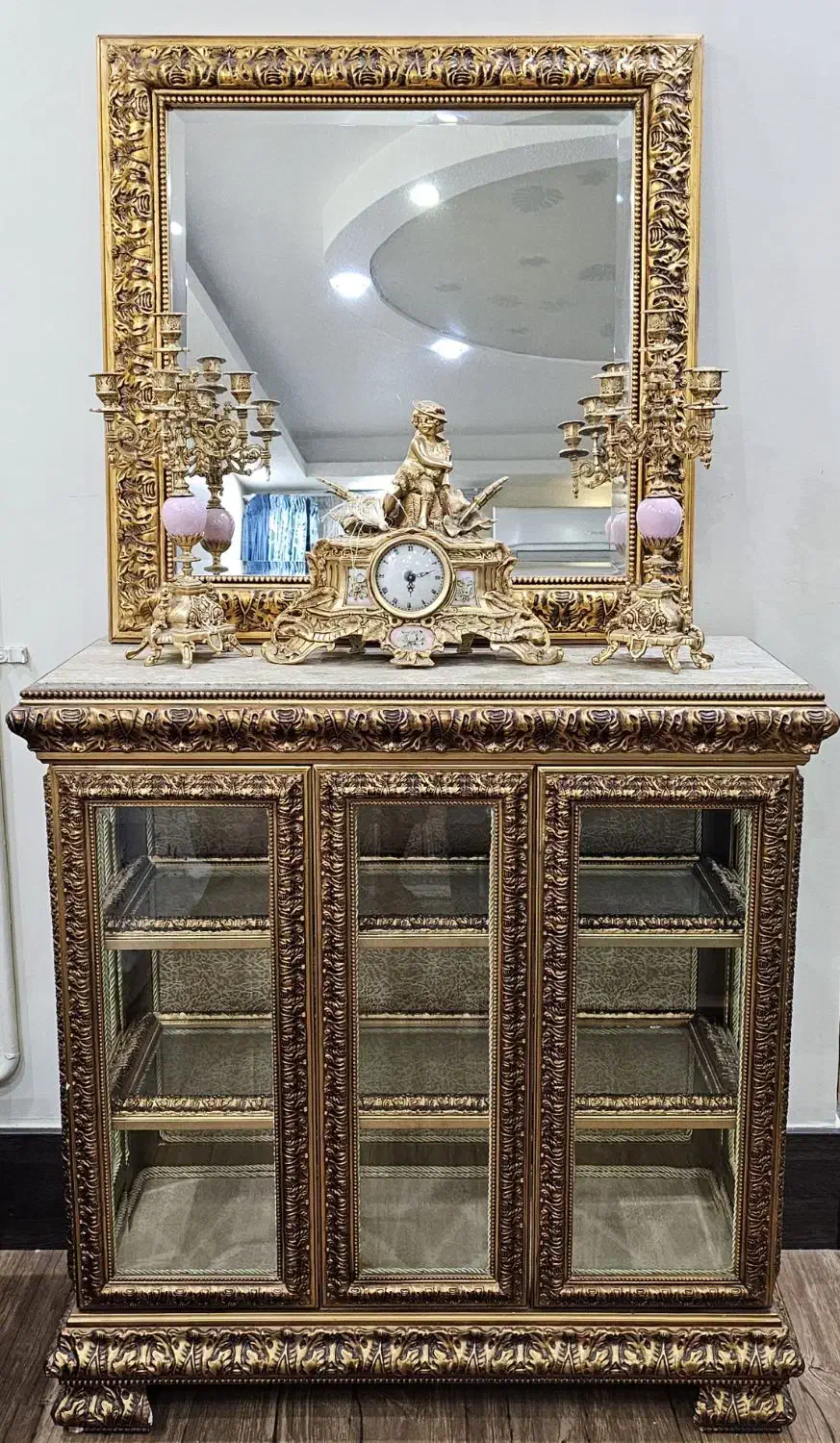 آینه و کنسول برنج|بوفه، ویترین، کنسول|بوشهر, |دیوار