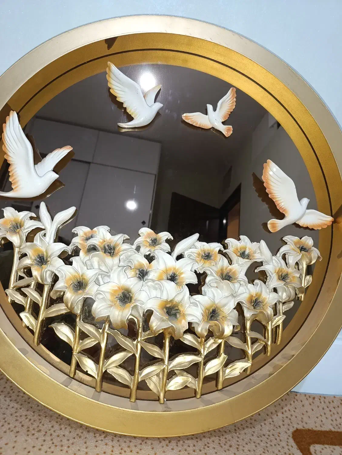 تابلو گرد آیینه ای|تابلو، نقاشی، عکس|قم, پردیسان|دیوار