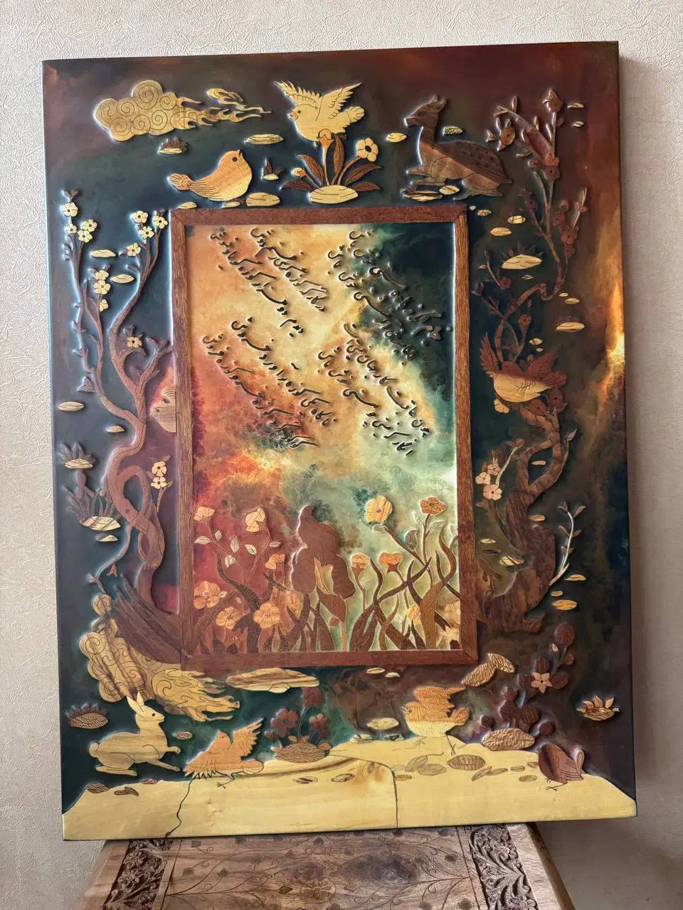 تابلو چرم چلیپا|تابلو، نقاشی، عکس|تهران, شهرک غرب|دیوار