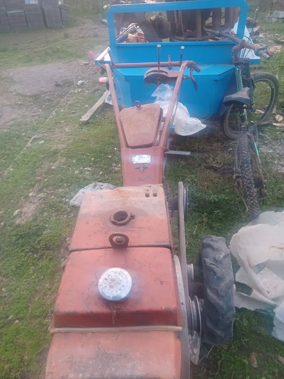 موتور کشاورزی ۴/۵ به همراه تیلر و ادوات|ماشین‌آلات صنعتی|سیاهکل, |دیوار