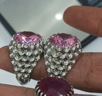 یه جفت موزونایت روسی اصل رکاب تمام دست|جواهرات|ساوه, |دیوار