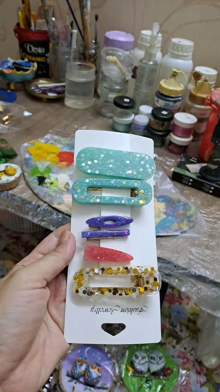 گیره سر رزینی یلدایی|زیورآلات و اکسسوری|رودسر, |دیوار