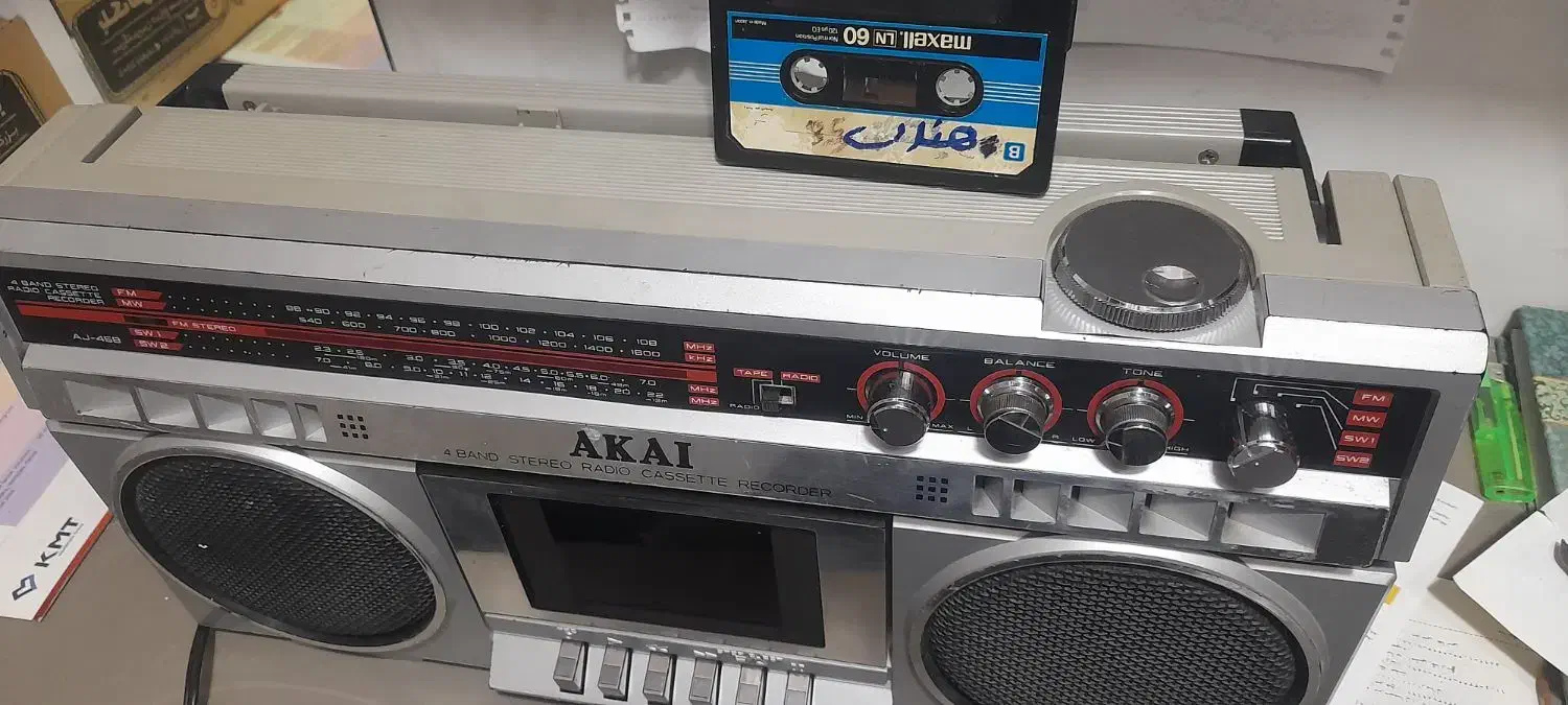 رادیو ضبط قدیمی کارکرده|سیستم صوتی خانگی|گرمدره, |دیوار