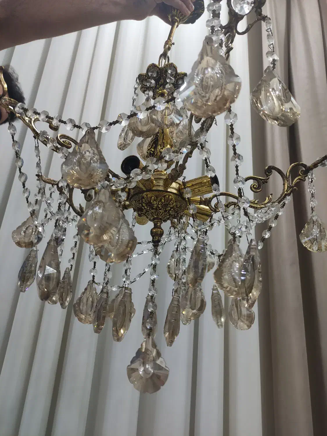 لوسترآویزتمام برنج اصلی کاملاسالم|لوستر و چراغ آویز|دزفول, |دیوار