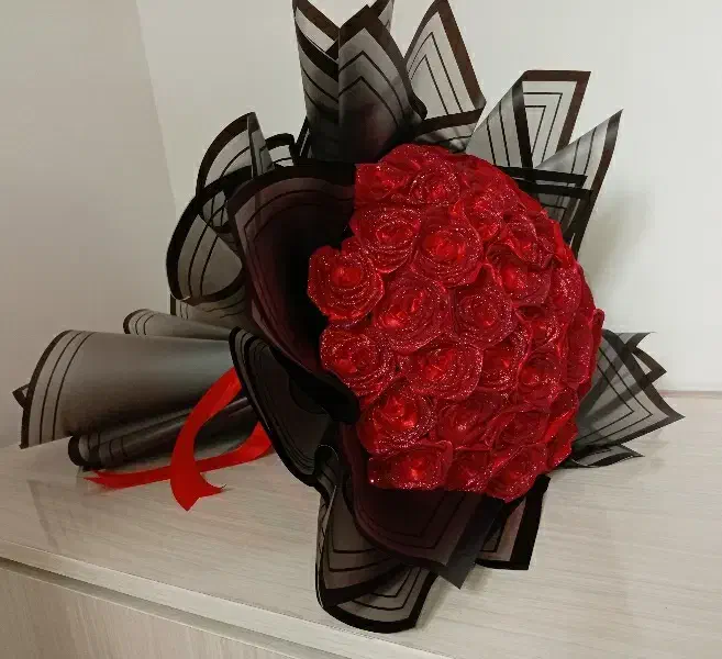 گل رز روبانی و باکسی|گل مصنوعی|تبریز, |دیوار