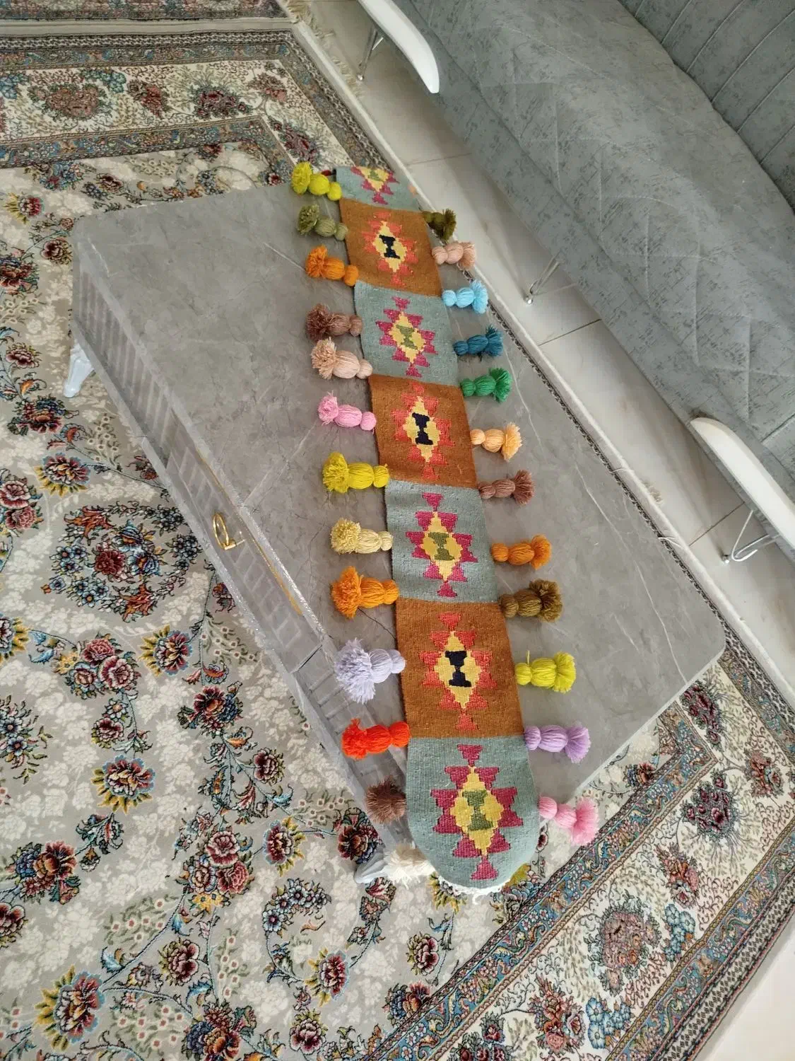 رو‌میزی‌وجا‌قرانی‌گلیمی‌‌برای‌‌شب‌یلدا|صنایع دستی و سایر لوازم تزئینی|سنندج, |دیوار