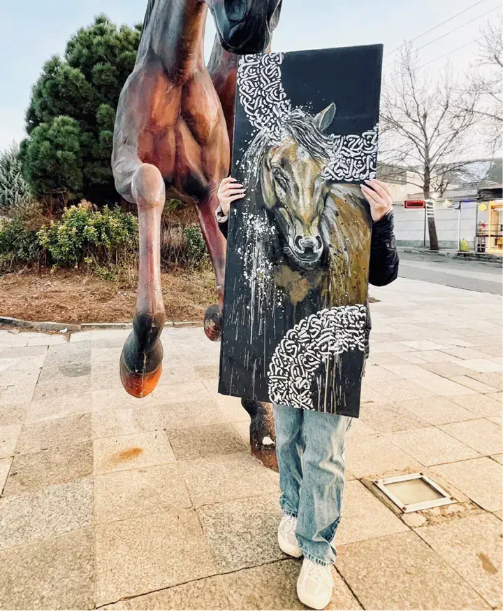 تابلو نقاشی کالیگرافی دکوراتیو|تابلو، نقاشی، عکس|همدان, |دیوار