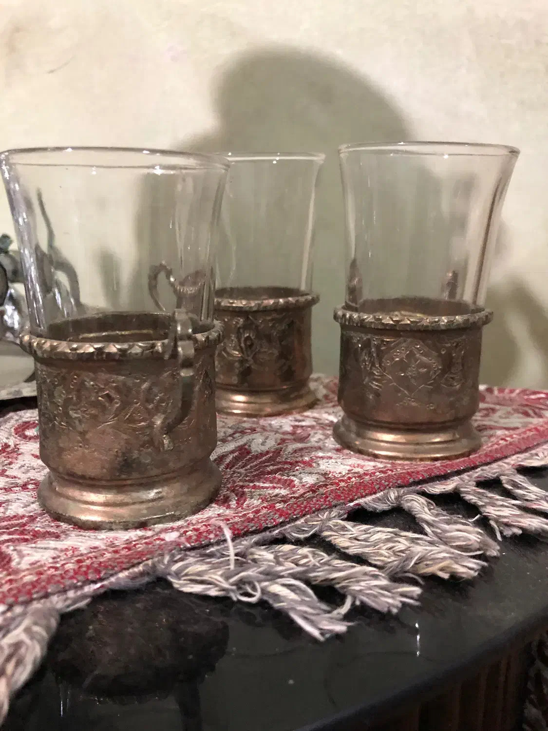 سماور گازی و ۶ عدد استکان و پایه ورشو|سماور، چایساز، قهوهساز|لوندویل, |دیوار