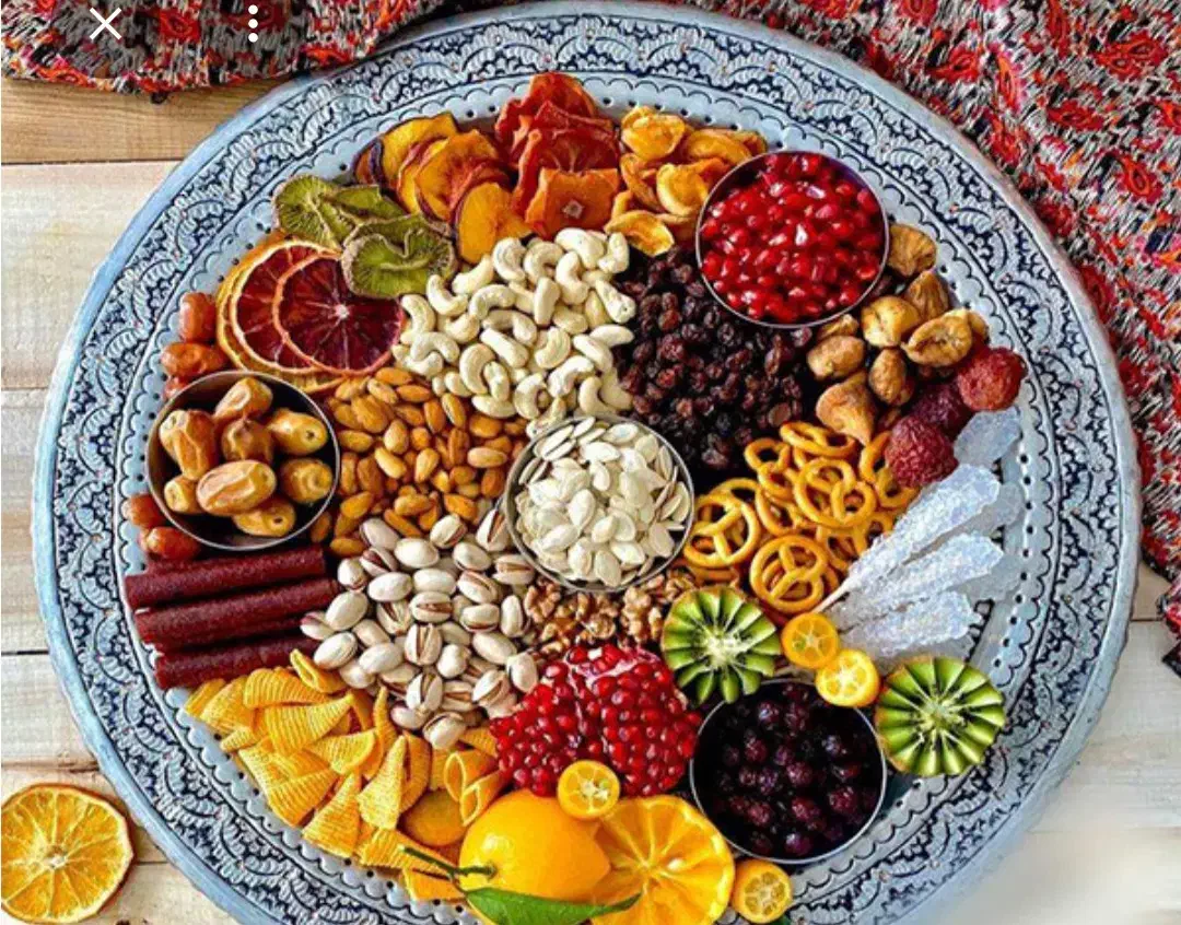 دسر و تزیین میوه های  یلدایی|ظروف سرو و پذیرایی|خلخال, |دیوار