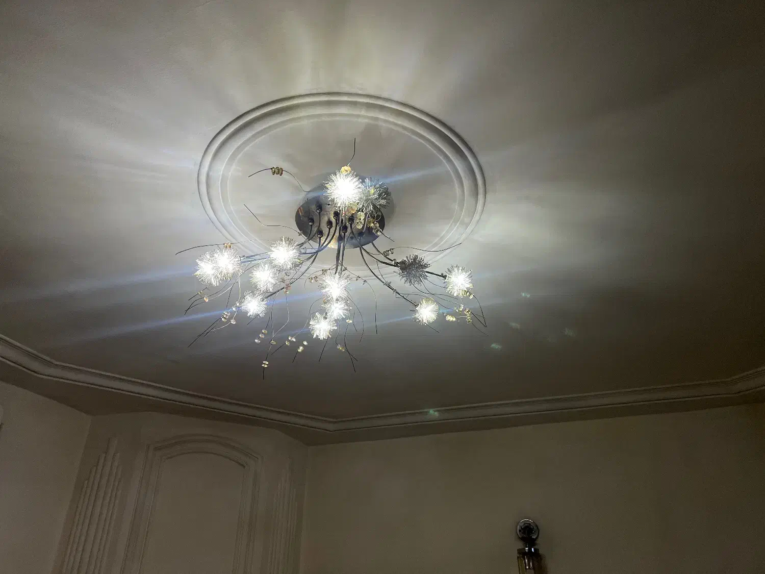 لوستر شاخه ای گل|لوستر و چراغ آویز|رشت, منظریه|دیوار