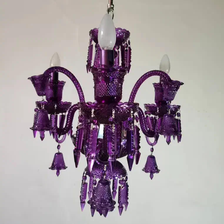 لوستر سه شاخه بنفش/کاری شیک و تمیز|لوستر و چراغ آویز|تهران, بهارستان|دیوار