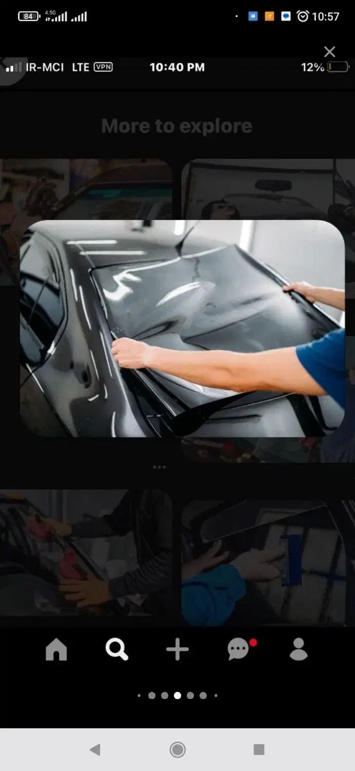 شیشه دودی دولایه ضد خش با یووی 400|خدمات موتور و ماشین|اسلامشهر, شهرک واوان|دیوار